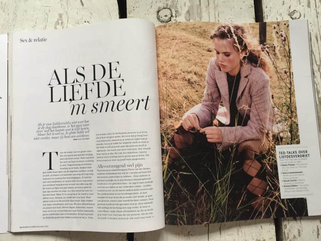 Interview In Marie Claire Als De Liefde M Smeert Het